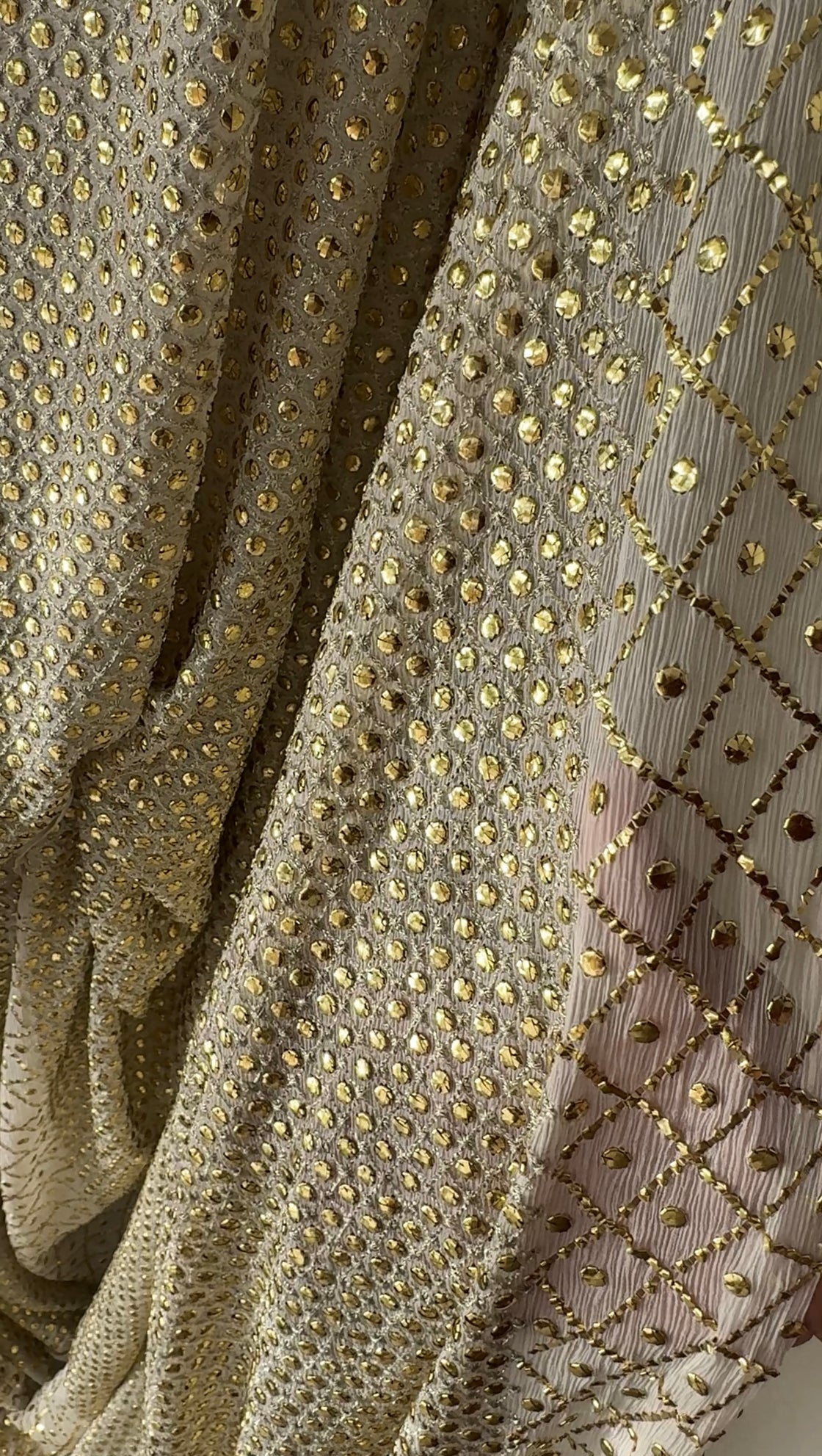 1 CM Check Saree with Gold  Mukesh