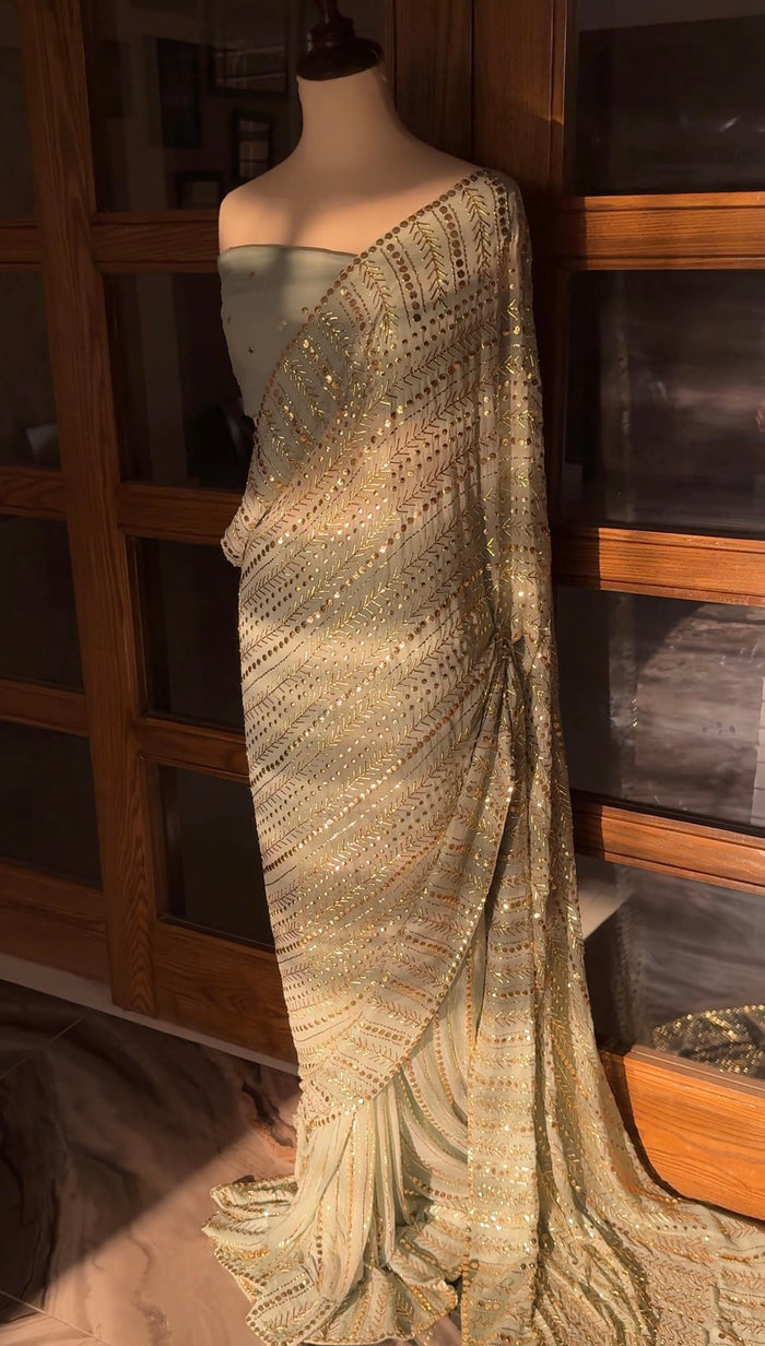Chawal Saree By Manish Malhotra's Signature Style