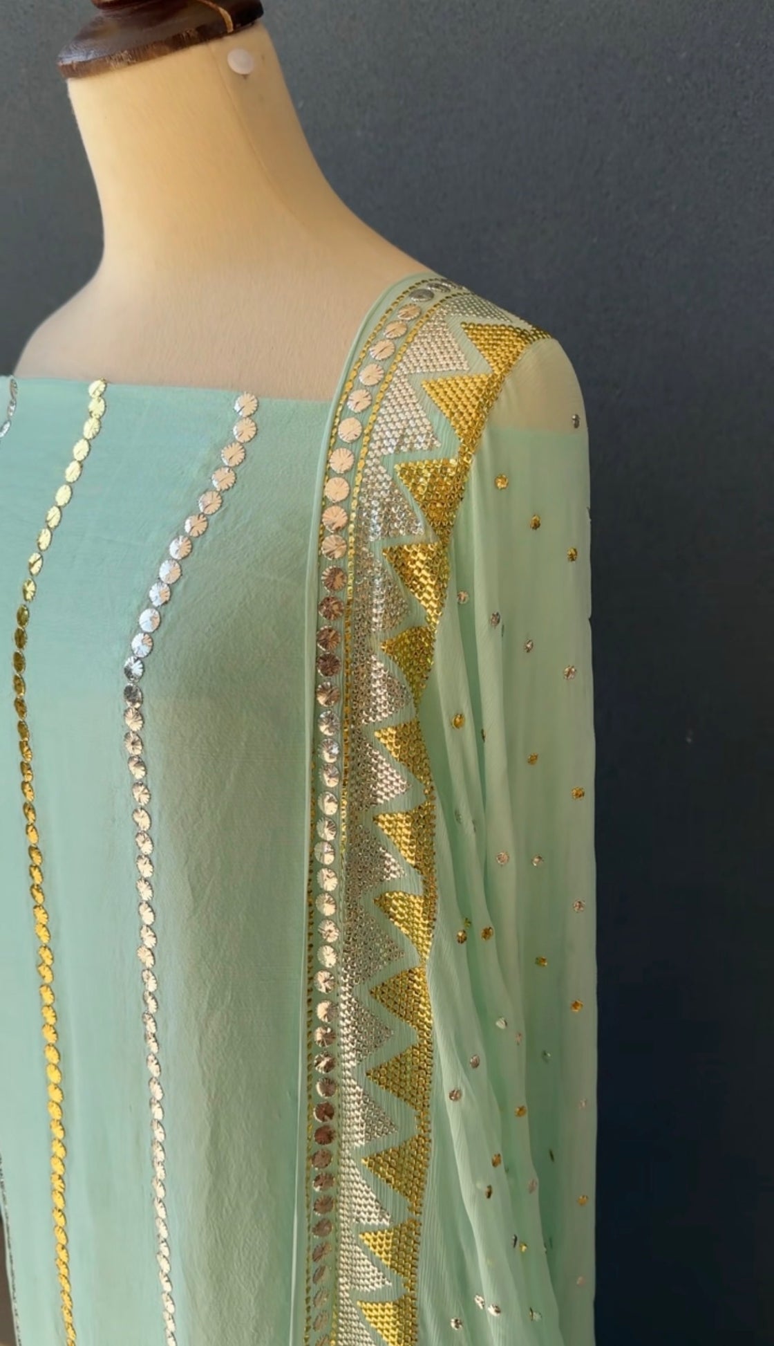 Blue Mukesh Dress