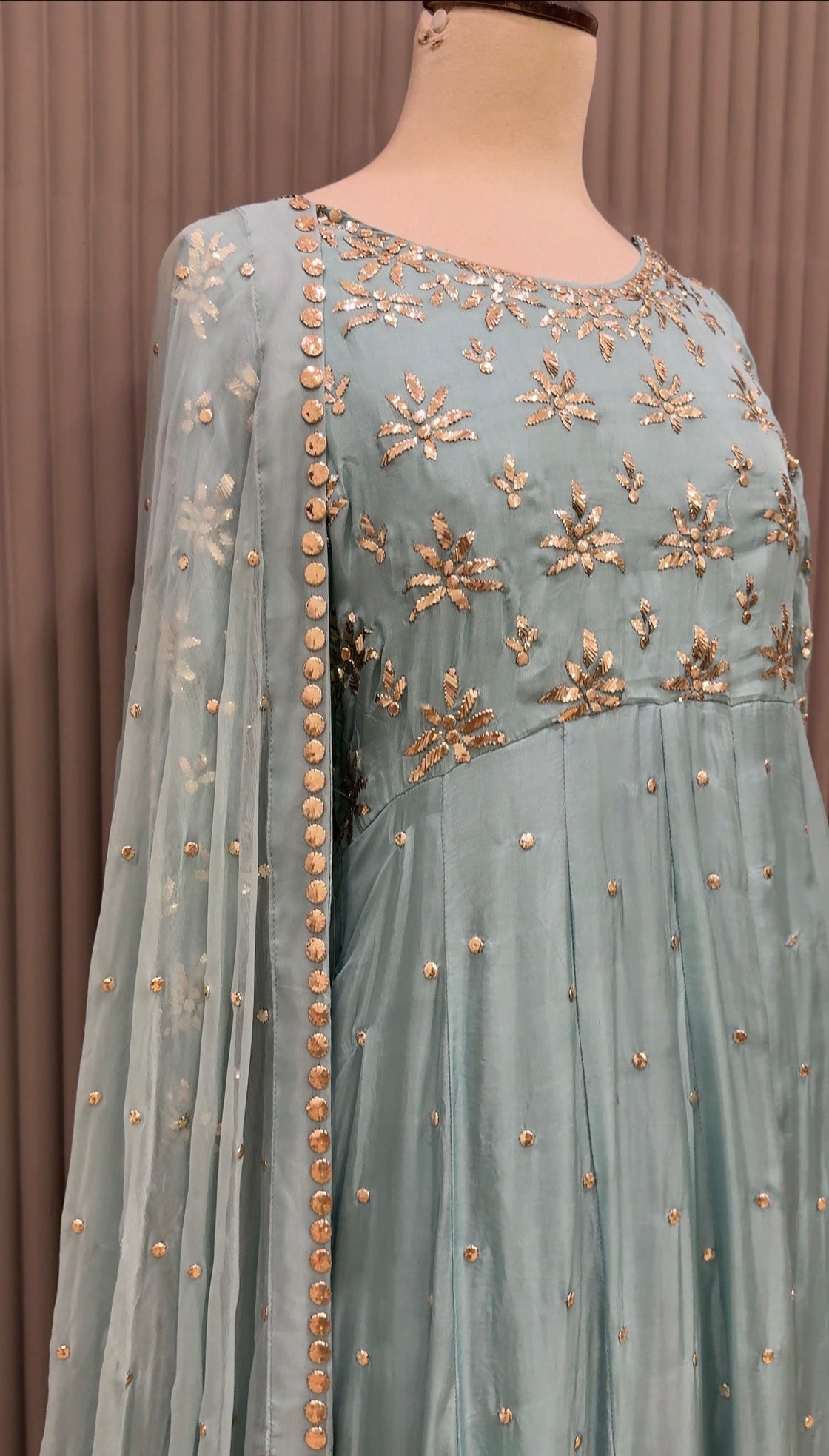 Ice Blue Anarkali