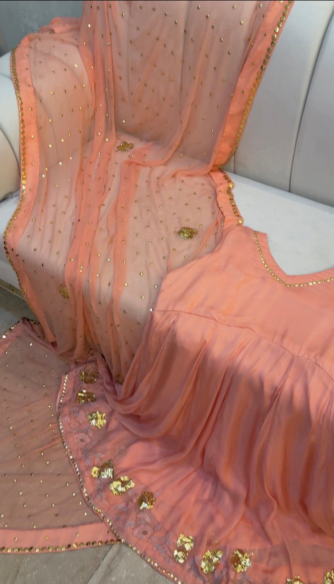 Orange Anarkali