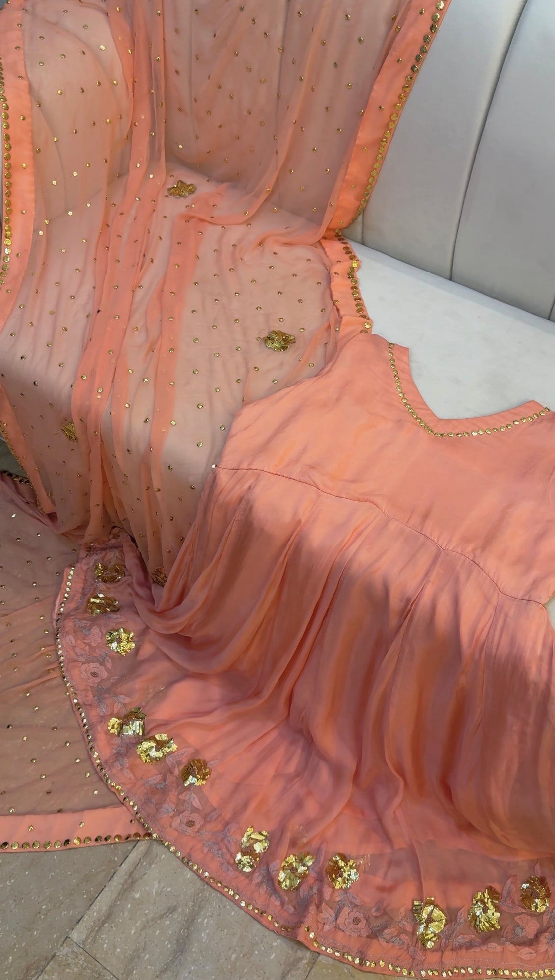 Orange Anarkali