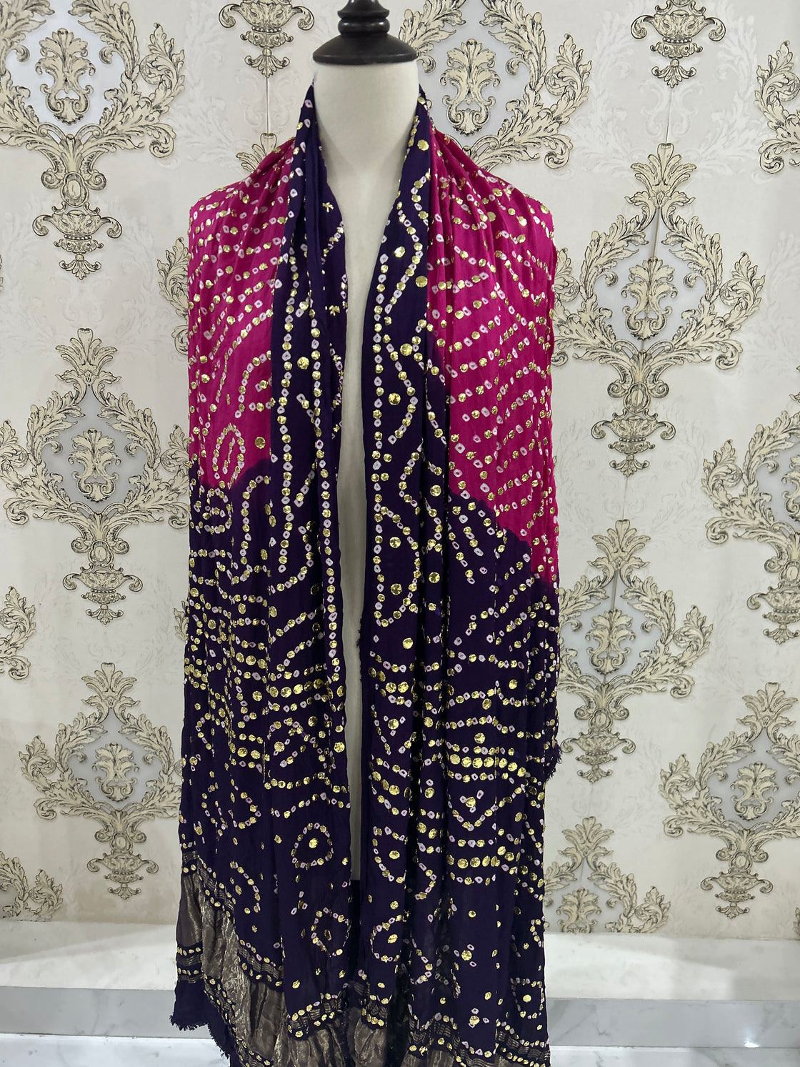 INDIAN GAJJI SILK DUPATTA 1