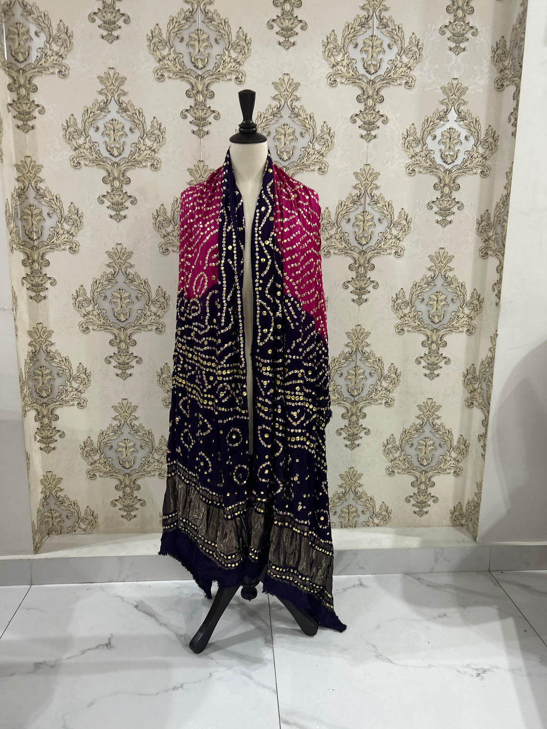 INDIAN GAJJI SILK DUPATTA 1