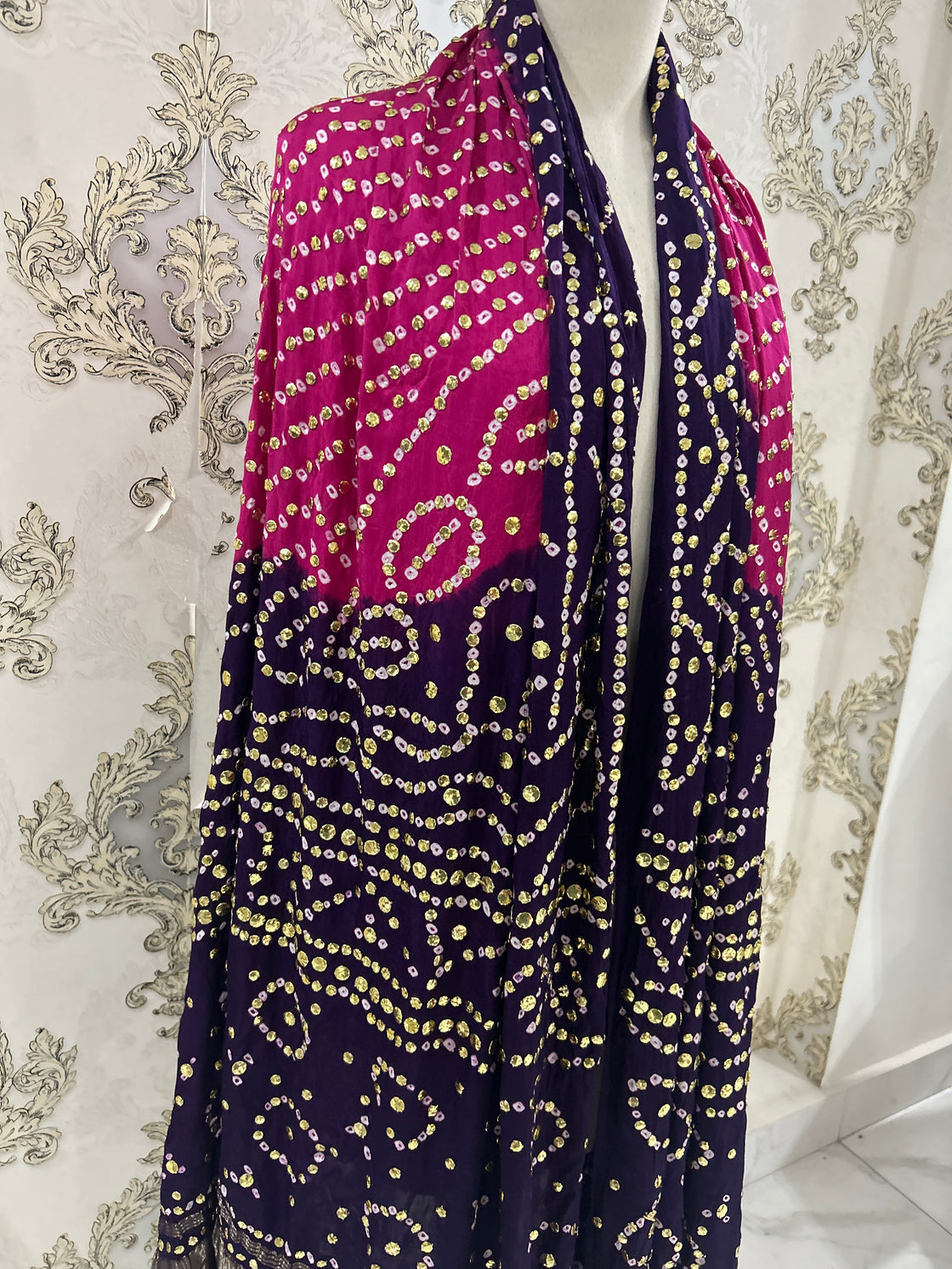 INDIAN GAJJI SILK DUPATTA 1
