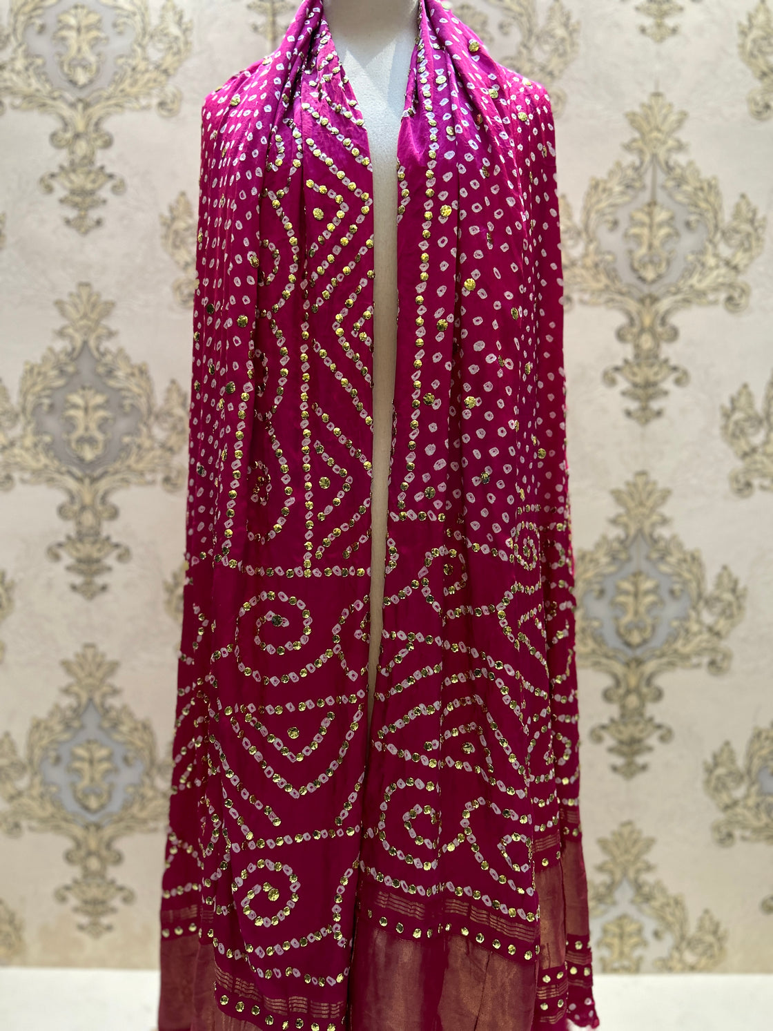INDIAN GAJJI SILK DUPATTA 3