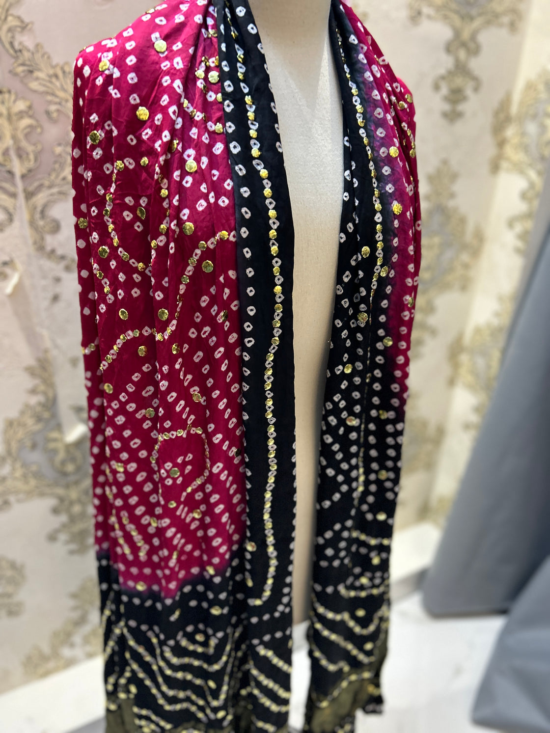 INDIAN GAJJI SILK DUPATTA 1